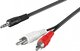 Goobay Καλώδιο Ήχου 3.5mm male - RCA male Μαύρο 1.5m 70440