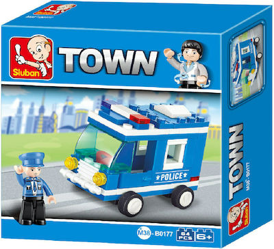 Sluban Building Block Police Car for 6+ years 64pcs