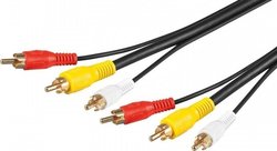 Cable 3x RCA male - 3x RCA male 1.5m