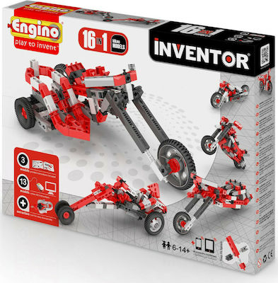 Engino Plastic Construction Toy Inventor 16 in 1 Models Motorbikes Kid 6++ years