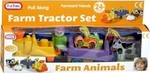 Fun Time Pull-Along Toy Farmer Set with Animals for 24++ Months