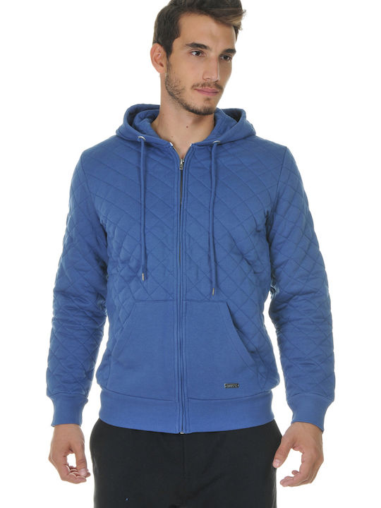 BodyTalk Lullaby Men's Sweatshirt Jacket with Hood and Pockets Blue