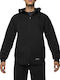 Bodymove -04 Men's Sweatshirt Jacket with Hood and Pockets Black