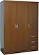 Τρίφυλλη Ντουλάπα 119x50x170cm
