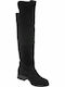 Elenross Suede Over the Knee Women's Boots Black