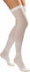 Anatomic Line Graduated Compression Thigh High Stockings 17-22 mmHg White