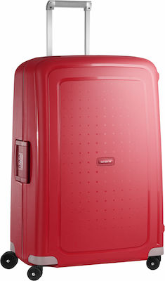 Samsonite S'Cure Spinner Μεγάλη Βαλίτσα με ύψος 75cm σε Κόκκινο χρώμα