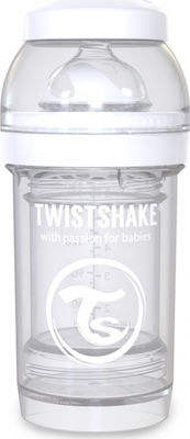 Twistshake Plastikflasche Diamond Gegen Koliken mit Silikonsauger für 0+, 0+ m, Monate Pastel White 180ml 1Stück