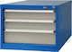 Bulle Metallic Tool Carrier with 3 Drawers W58xD56.5xH45cm DR 35-3
