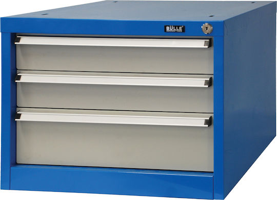 Bulle Metallic Tool Carrier with 3 Drawers W58xD56.5xH45cm DR 35-3