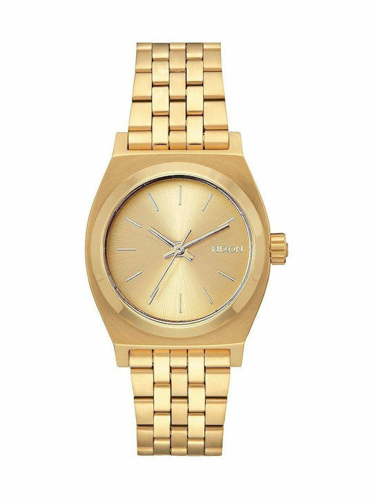 Nixon Γυναικείο Ρολόι 31mm Μπαταρίας με Χρυσό Μ...