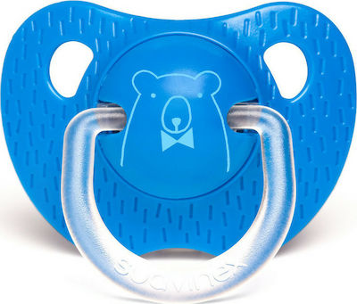 Suavinex Pacifier Silicone Bear Blue for 6-18 months 1pcs