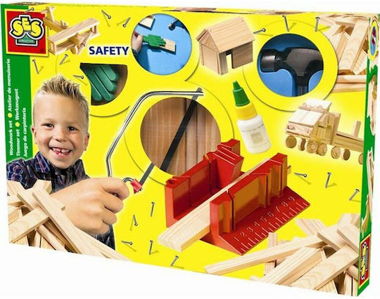 Ses Creative Wooden Construction Toy Set with Pegs for Children 5+ years+ Years