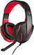 NOD Ground Pounder Over Ear Gaming Headset με σύνδεση 3.5mm Κόκκινο