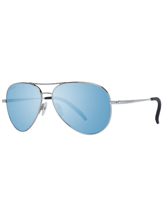 Serengeti Carrara Small Men's Sunglasses with Silver Metal Frame and Black Lens 8553
