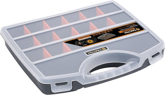 Tactix Tool Compartment Organiser 18 Slot Adjustable Black 25.5x21x4cm