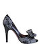 Senorita Peep Toe Γόβες με Τακούνι Στιλέτο Γκρι