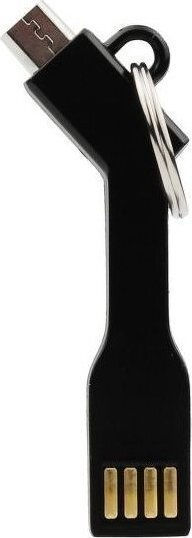 Keychain Cablu USB 2.0 la Micro USB Negru 0.09m 1 Bucată