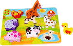 Holz Kinder Steckpuzzle Φάρμα für 1+ Jahre 7pcs Tooky Toys