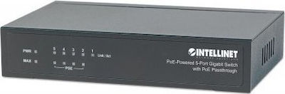 Intellinet 561082 Unmanaged L2 PoE Switch with 5 Gigabit (1Gbps) Ethernet Ports