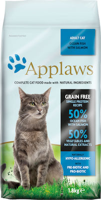 Applaws Adult Grain Free Dry Food for Adult Cats with Fish / Salmon 1.8kg