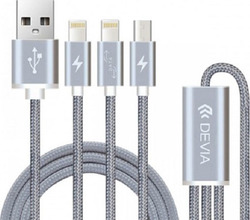 Devia Premium USB to Lightning / Type-C / micro USB Cable 1.2m Devia Premium USB to Lightning / Type-C / micro USB Cable 1.2m