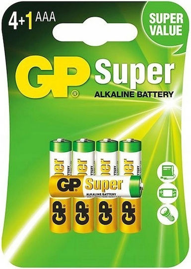 GP Batteries Super Alkaline Μπαταρίες AAA 1.5V 5τμχ