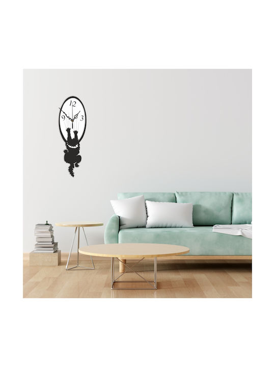 Wall Clock - Playful Cat