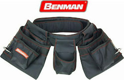 Benman Fabric Tool Belt with 12 Compartments and Hammer Slot