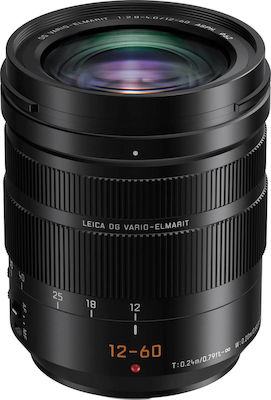 Panasonic Crop Camera Lens Leica DG Vario-Elmarit 12-60mm f/2.8-4 Asph. Power OIS Standard Zoom / Tele Zoom / Wide Angle Zoom for Micro Four Thirds (MFT) Mount Black