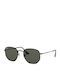 Ray Ban Hexagonal Sunglasses with Black Metal Frame and Green Polarized Lens RB3548N 002/58