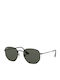 Ray Ban Hexagonal Unisex Sunglasses with Black Metal Frame and Green Polarized Lens RB3548N 002/58