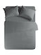 Nef-Nef Σεντόνι Υπέρδιπλο 240x270εκ. Basic 727 Dark Grey