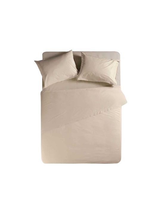 Nef-Nef Bettlaken für Einzelbett mit Gummiband 100x200+30cm. Basic 011710 730 Beige