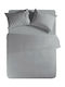 Nef-Nef Homeware Sheet Super-Double with Elastic 160x200+30cm. Basic 011711 726 Light Grey