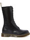 1914 Smooth Leder Damenstiefel Schwarz