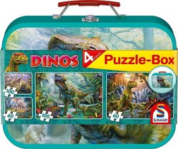 Kids Puzzle Dinos Tinbox 60pcs Schmidt Spiele