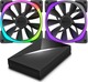 NZXT Aer & HUE+ Case Fan 140mm (1500rpm / 91.19cfm) με RGB Φωτισμό και Σύνδεση 4-Pin PWM 2τμχ