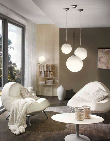 Eglo Rondo Pendant Light White Ball with Socket E27 20x110cm