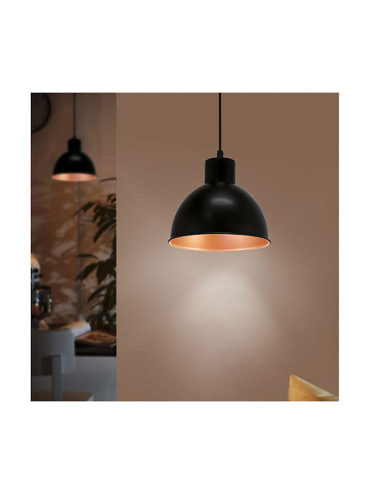 Eglo Truro Pendant Light Black with Socket E27 ...