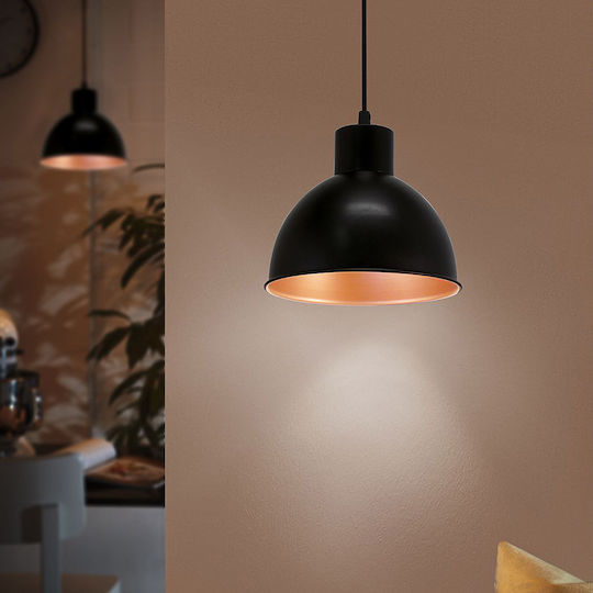 Eglo Truro Lustră Negru cu Dulie E27 110x21cm.