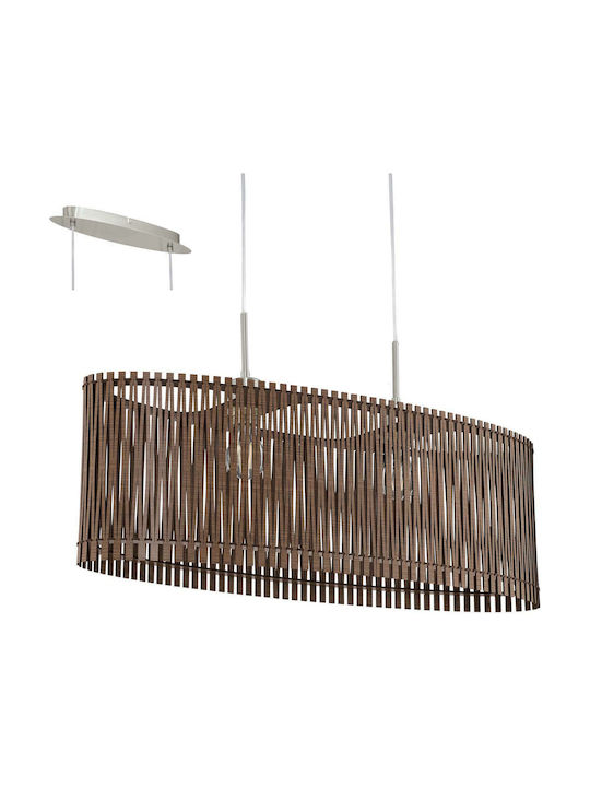 Eglo Sendero Pendant Light Two-Light Rail for Socket E27 Brown