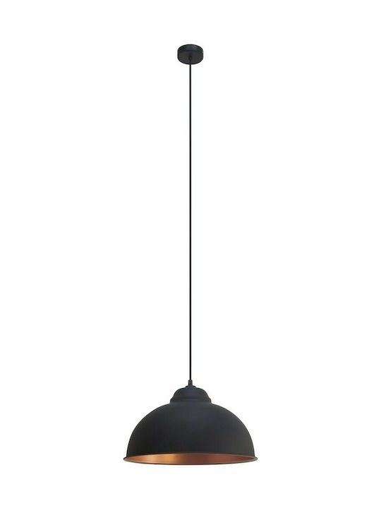 Eglo Truro Hängende Deckenleuchte Einfaches Licht Glocke für Fassung E27 Schwarz