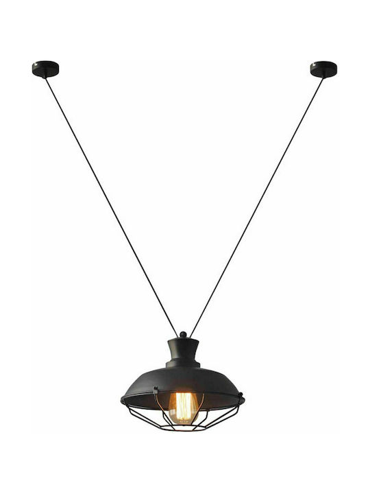 Aca Pendant Light Single-Light Bell for Socket E27 Black