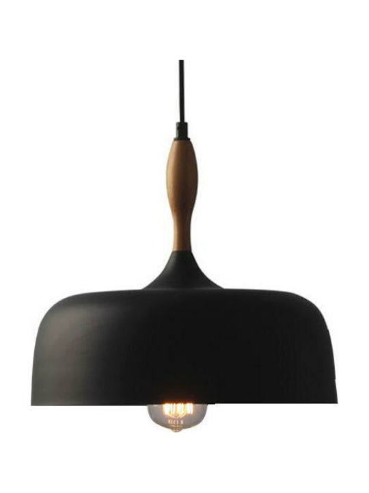 Aca Pendant Light Suspension Bell for Socket E27 Black