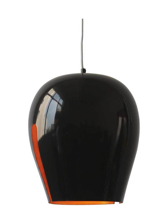 Aca Μοντέρνο Κρεμαστό Φωτιστικό Μονόφωτο με Ντουί E27 σε Μαύρο Χρώμα