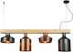 Zambelis Lights Pendant Chandelier Rail for 4 Bulbs E27 Bronze