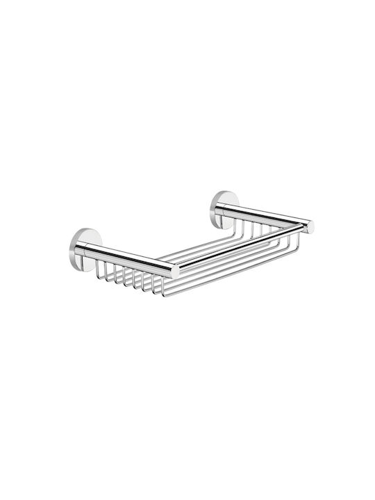 Sanco Twist A3-14343 Metallic Sponge Holder Wall Mounted Silver