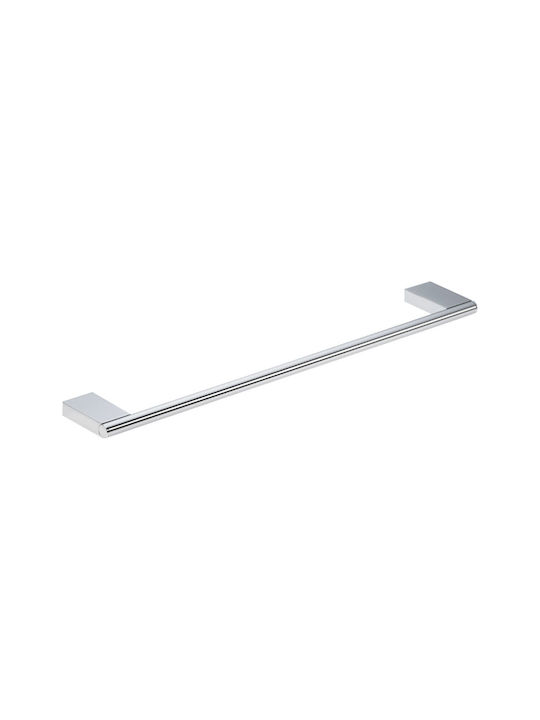 Verdi Omega Single Wall-Mounted Bathroom Rail ​65x1.5cm Silver