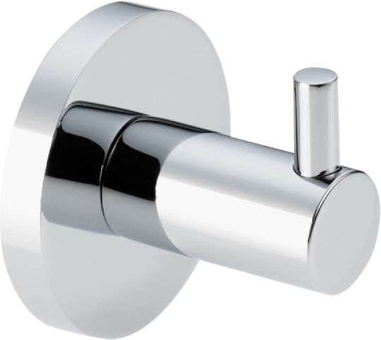 Verdi Sigma Single Wall-Mounted Bathroom Hook 4.4x4.2cm Silver Verdi Sigma Single Wall-Mounted Bathroom Hook 4.4x4.2cm Silver